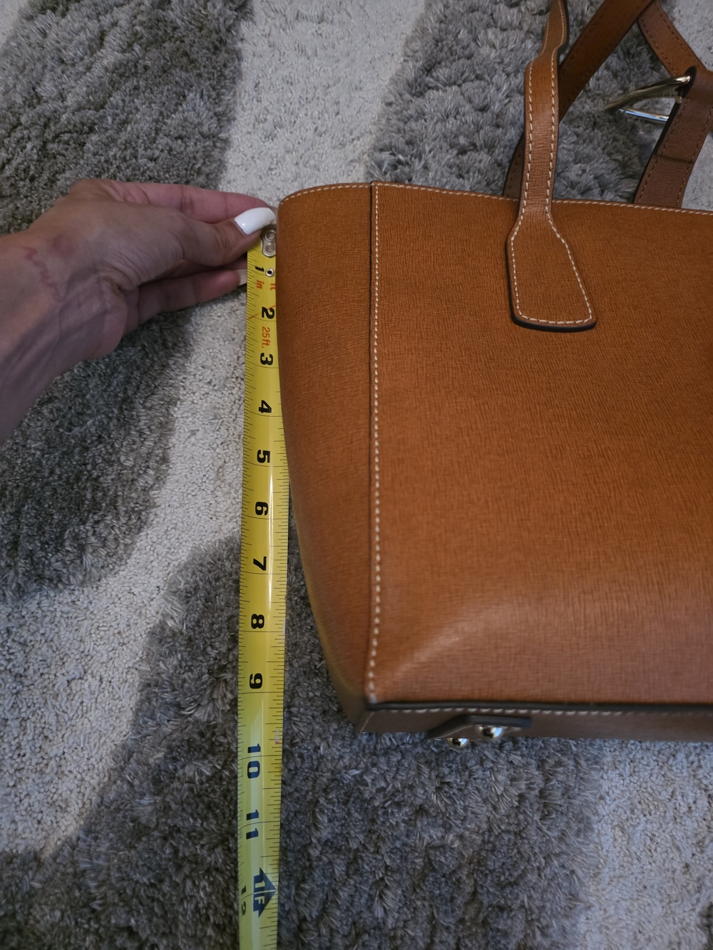 Dooney & Bourke Tan Leather Tote Bag with Buckle NWOT - Picture 6 of 8